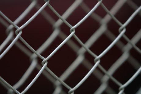 Closeup of chain link fence 87710200
