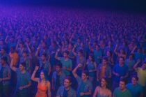 P Visa, cheering crowd at rave